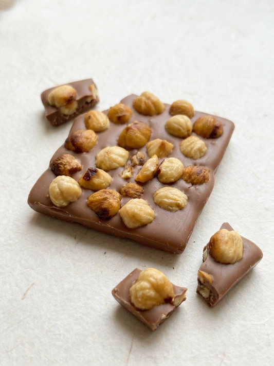 Handmade Milk Chocolate with Hazelnuts | Gustelle